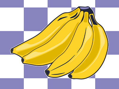A Bunch banana bananas design food fun illustration picnic vector