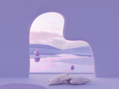 lavender lounge 3d 3dart 3ddesign art b3d blender design lightning