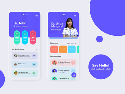 Doctor appointment app - UI design app ui ux