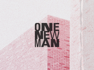 One New Man brand branding church design design logo type