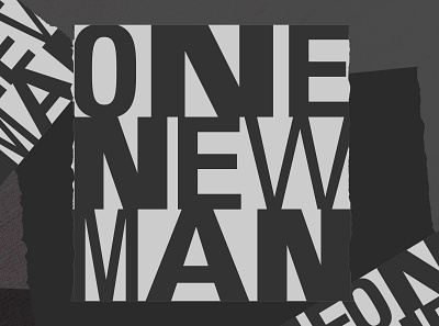 One New Man brand branding church design design illustration logo type vector