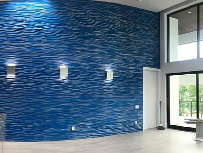 Metallic Wave Wall interior design metalli metallic paint
