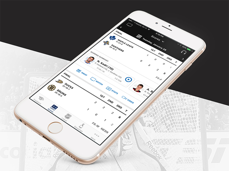 Nhl App (2016) - Scores View by Chris DiSanto on Dribbble