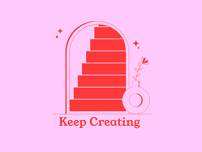 Keep Creating branding graphic design illustration typography