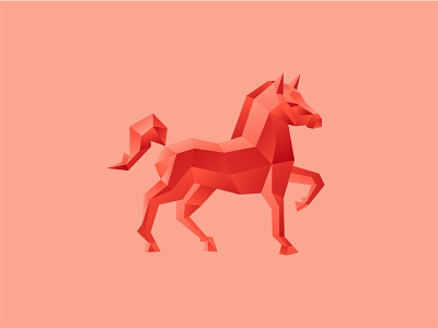Dark Horse Minerals branding design digital horse icon illustration logo logomark lowpoly poly simple vector