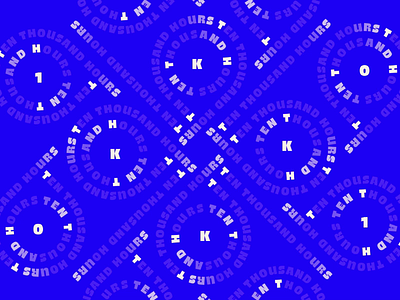 10 K HRS animation blue design digital illustration minimal simple typography vector