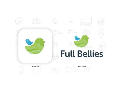 Full Bellies Logomark app branding design digital illustration logo minimal simple vector
