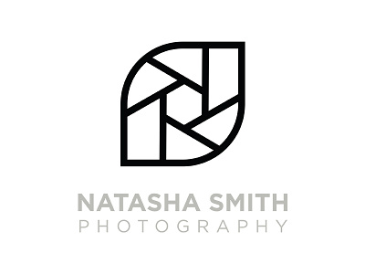 Logo For Natasha Smith Photography aperture camera camerawork lettermark logo logomark n natasha photo photography smith