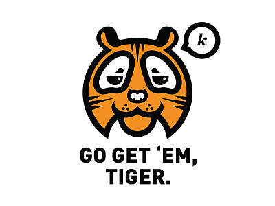 Go Get Em Tiger black din go get em illustration k minimal minimalist orange simple tiger