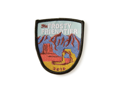 The Frosty Friendtier Patch arches colors friends frontier monument valley monuments national parks patch patches retro rocky mountains