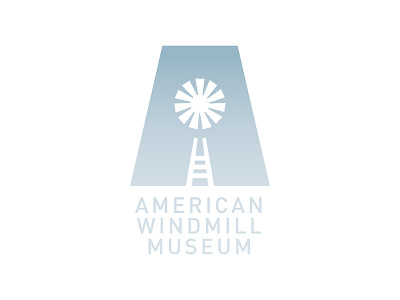 American Windmill Museum a capital gestalt lettermark logo lubbock negative negative space sky texas west texas windmill