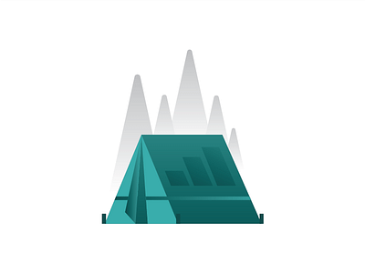 A Late Night Pun bar graph camp camping charts forest gradients in tents intense pun tent trees