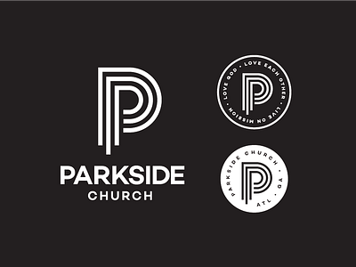 Branding for Parkside Church atlanta branding church dark georgia linework logo seal streets urban