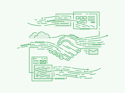 The Flow of Digital advertising agency code design dev development diagram digital flow hardware illustration marketing minimal process production relationship simple ui