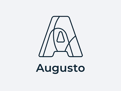 Augusto Branding branding design digital gradient logo logomark minimal simple typography ui ux vector web