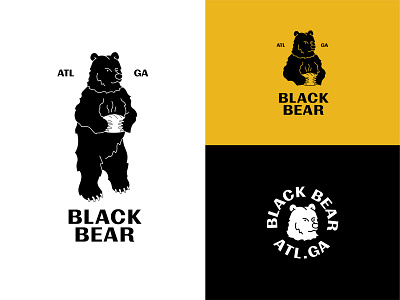 Black Bear Breakapart atlanta baker bakery bear blackbear branding bread design digital georgia grizzly icon illustration logomark marketing minimal simple typography vector