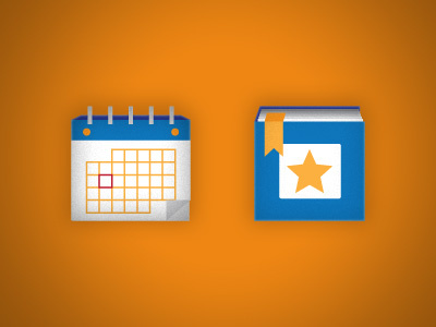 Calendar/Bookmark Icons bank bookmark calendar