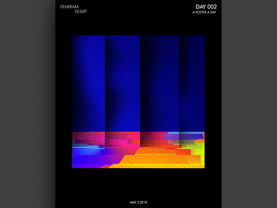 Demerara Desert (May 2 2018) 2 invites a poster every day color colors design gradient graphic graphic design illustrator invitation invite photoshop poster poster challenge