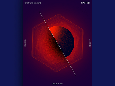 Crystalline Rhythms (August 29, 2018) 2 invites a poster every day ai color colors design gradient graphic graphic design illustrator invitation photoshop poster poster challenge