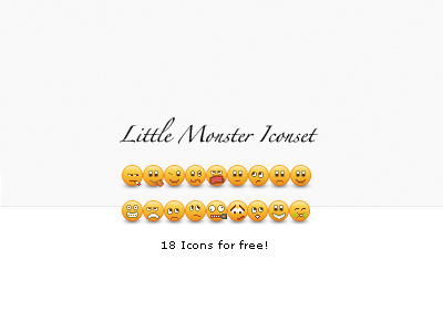 Little Moster Iconset - Free! free icons iconset little monster png smiley smilie smilies