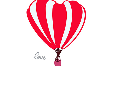 Love and Air Balloon air balloon app branding design graphic design illustration logo love love balloon typography ui ux vector