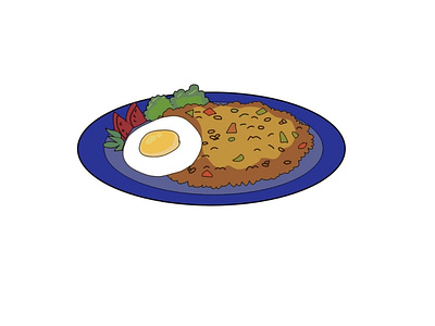 illustration of fried rice