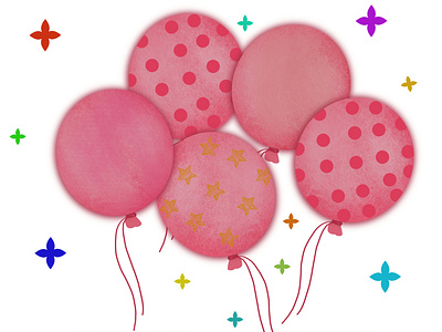 Pink balloons