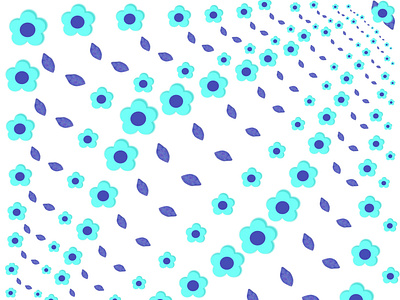 Blue flowers pattern