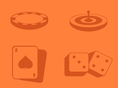 Casino Icons cards casino chip dice free icon illustration roulette vector