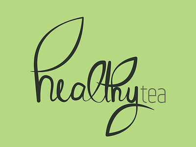 Healthy tea branding healthy identity lettering logo logotype script tea typography wordmark