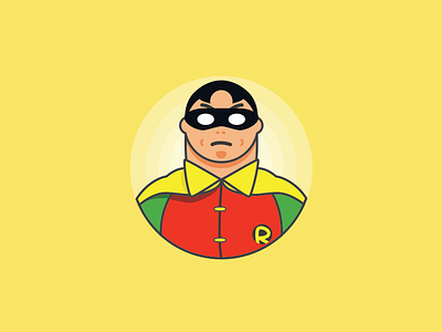 Robin avatar batman comic dc hero icon illustration robin