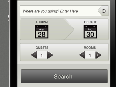 Mobile Hotel Search app booking form geolocation hotel mobile mobile web search ui