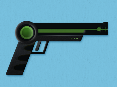 Gun gun icon illustration poster ray
