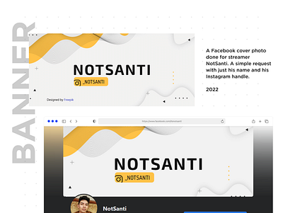 NotSanti's Facebook Cover Photo banner design design facebook cover photo graphic design simple social media post yellow