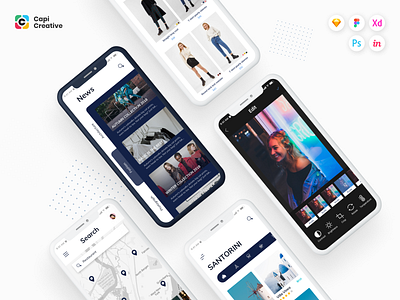 Nove Mobile UI Kit blog design ios kit template ui ux