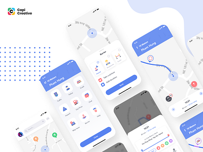 Wizzbang - Navigation App UI Kit app app design creative design figma ios mobile mobile app ui ui kit