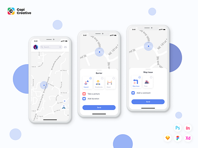 Wizzbang - Navigation App UI Kit app app design creative design figma ios kit mobile ui ui kit