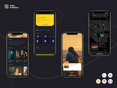 ANKER Cinema ticket booking app UI kits app design booking cinema creative design ios kit movie app sketch ui ui design ui kit