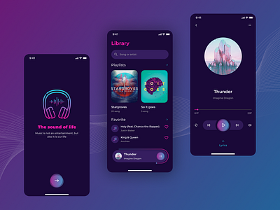 Music Player Mobile App Concept by Capi Creative for Capi Creative on ...