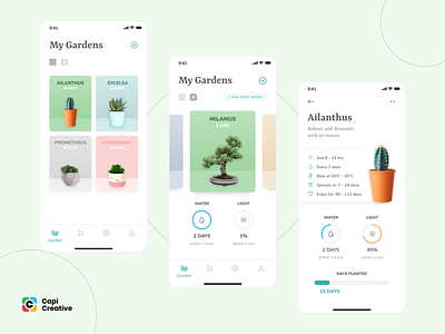 EGarden - Smart Garden Management App UI KIT app creative design garden home illustration management mobile smart garden tree ui ui kit