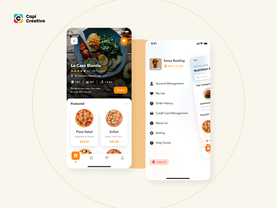 MeaDeli - Food delivery app UI Kit app capi creative delivery design food logo mobile order ui ui kit