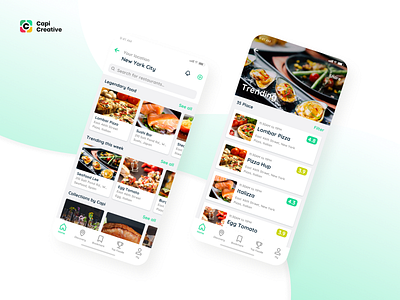 Capi Restaurant iOS UI Kit app bookking capi creative design food illustration mobile payment restaurant ui ui kit