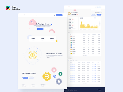 Defi Web bit coin coin creative design illustration stock ui ui kit web web design