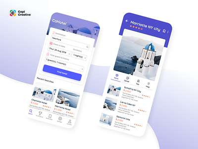 CaHotel UI Kit app booking capi creative design home hotel illustration map mobile payment travel ui ui kit