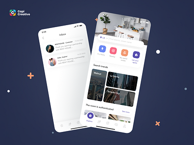 RentHouse - Simply Home Search Mobile App UI KIT app branding capi creative design house illustration logo mobile purple rent renthouse ui ui kit