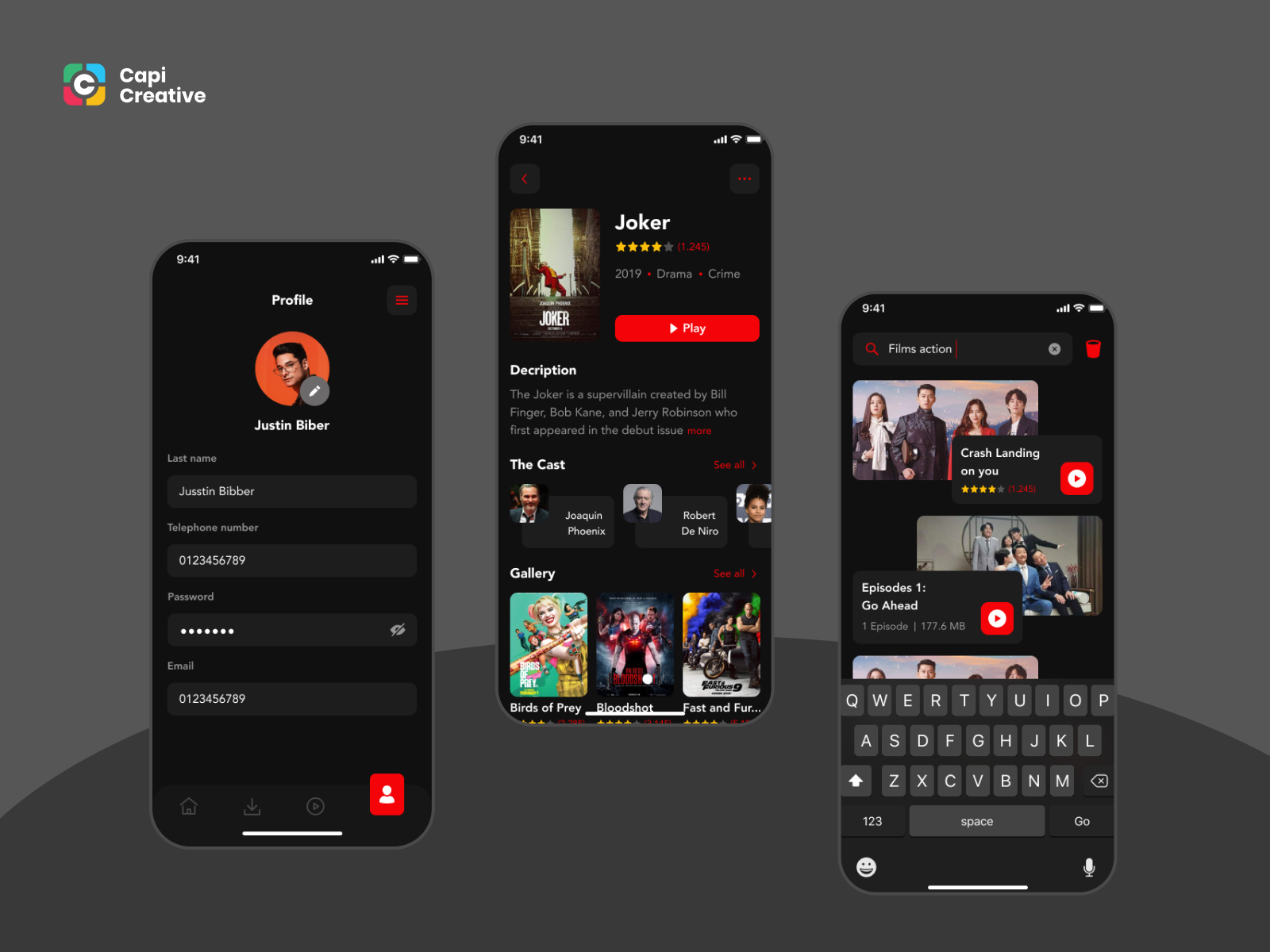 WaFilm - Entertainment App UI Kit by Capi Product on Dribbble