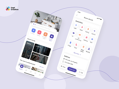 RentHouse - Simply Home Search Mobile App UI KIT app branding capi creative design house illustration live logo mobile money moving rent travel ui ui kit