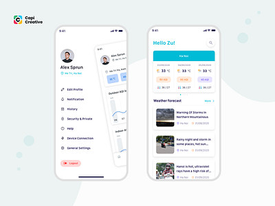 Airquaty - Air Quality App UI Kit