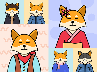 Shiba Fox NFT Collection animation app art branding capi coin creative design ethereum fox graphic design illustration logo mobile nft shiba trade ui