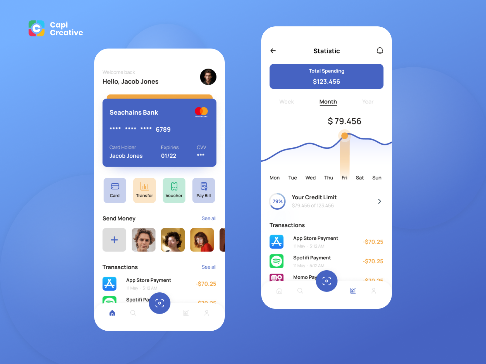 Finance UI Concept by Capi Product on Dribbble